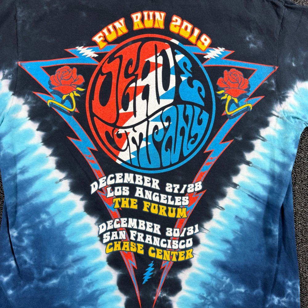 Dead & Company Fun Run 2019 Tour Tie Dye T-Shirt Mens Medium Blue Graphic - Picture 3 of 7